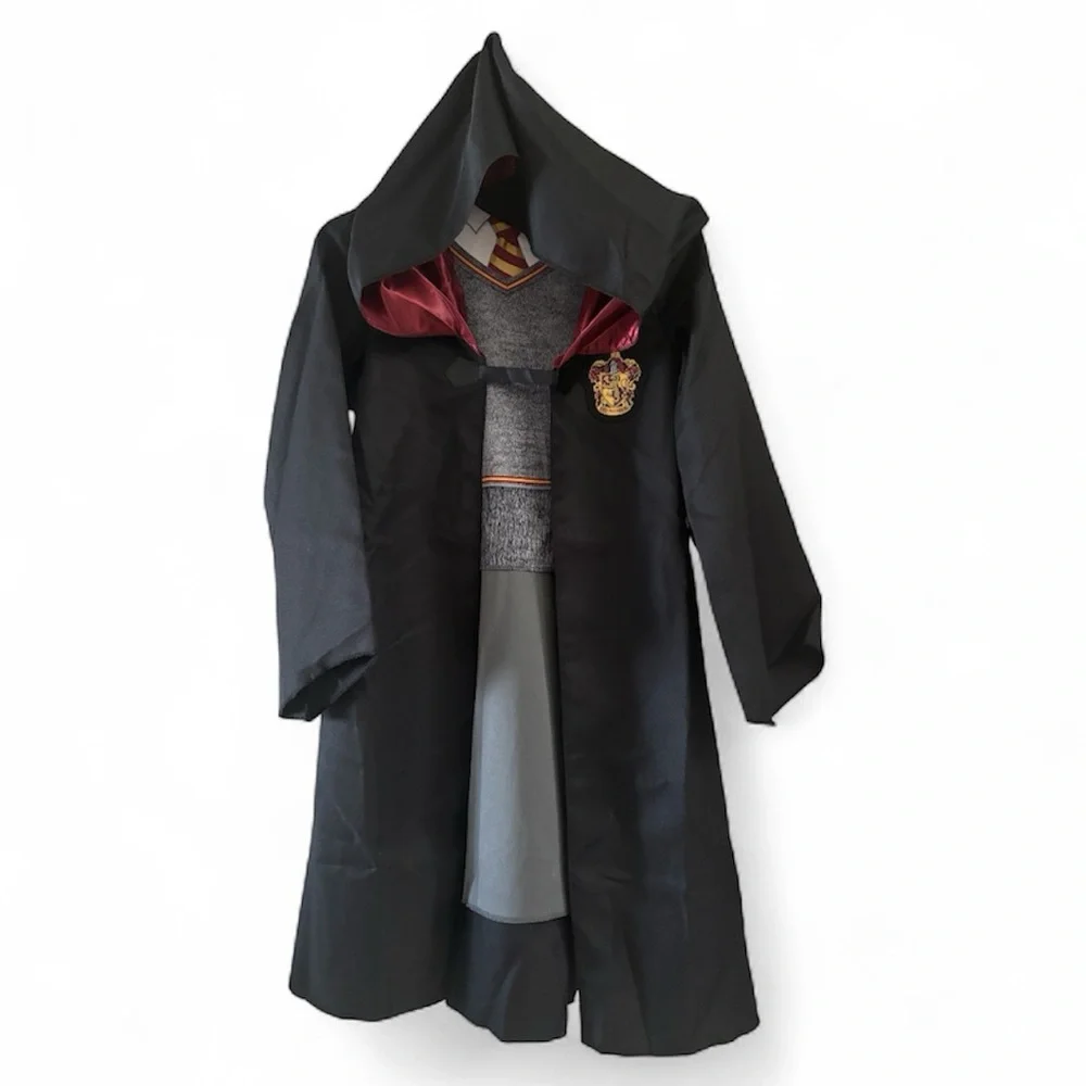 Harry Potter Gryffindor Girls Uniform with Robe & Wand Costume set Various sizes - Picture 4 of 12